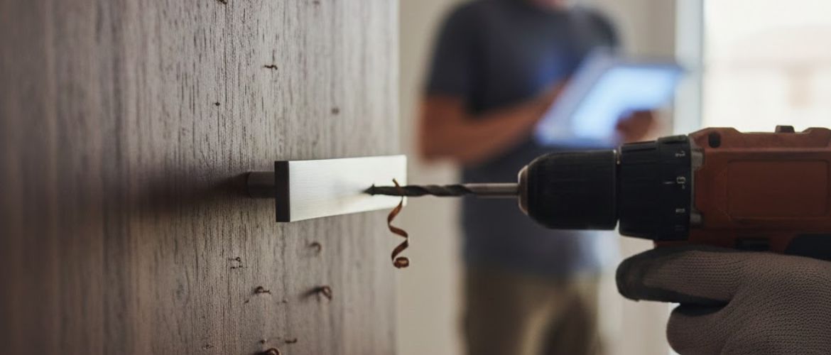 acabado de madera premium o un herraje moderno