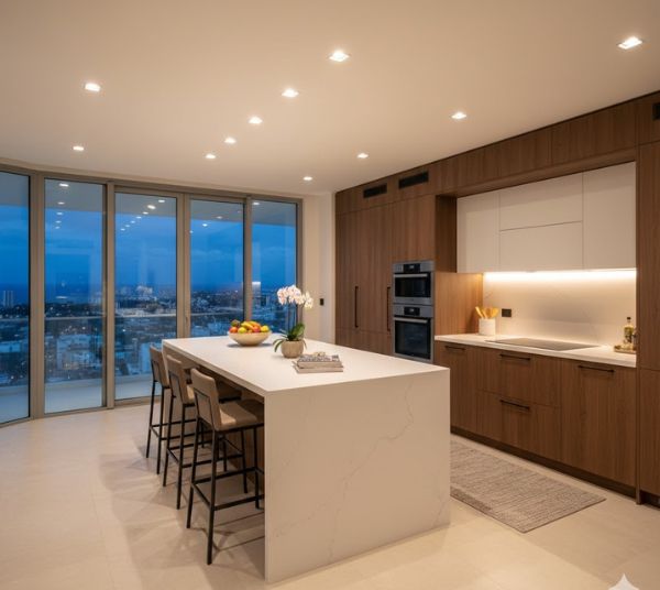 cocina terminada en una torre moderna de Santo Domingo